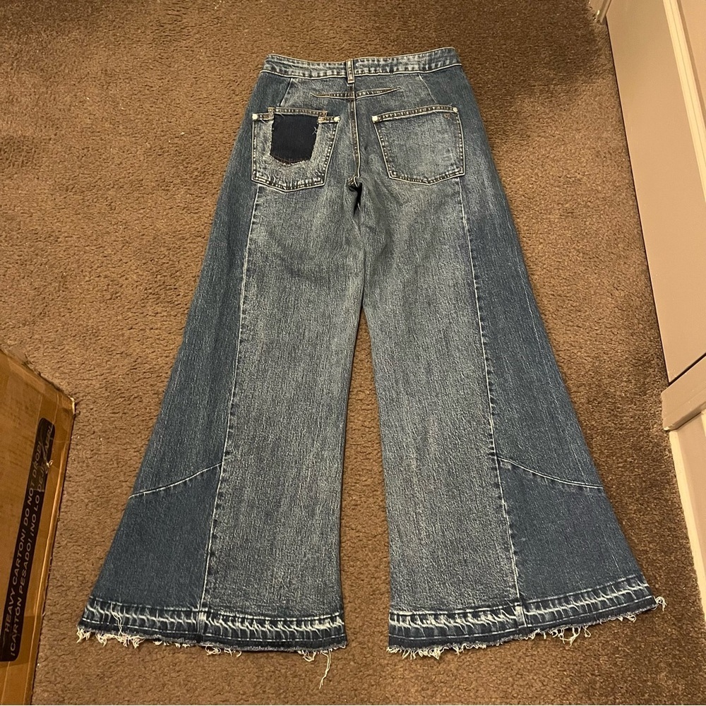 Anthropologie Pilcro The Darien Paneled Wide Leg Flare Jeans - Picture 6 of 11